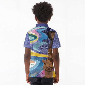 Nigeria Osun-Osogbo Festival Kid Polo Shirt Oshun God - Yoruba Pattern - African Pride