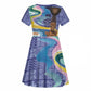 Nigeria Osun-Osogbo Festival Kid Short Sleeve Dress Oshun God - Yoruba Pattern - African Pride