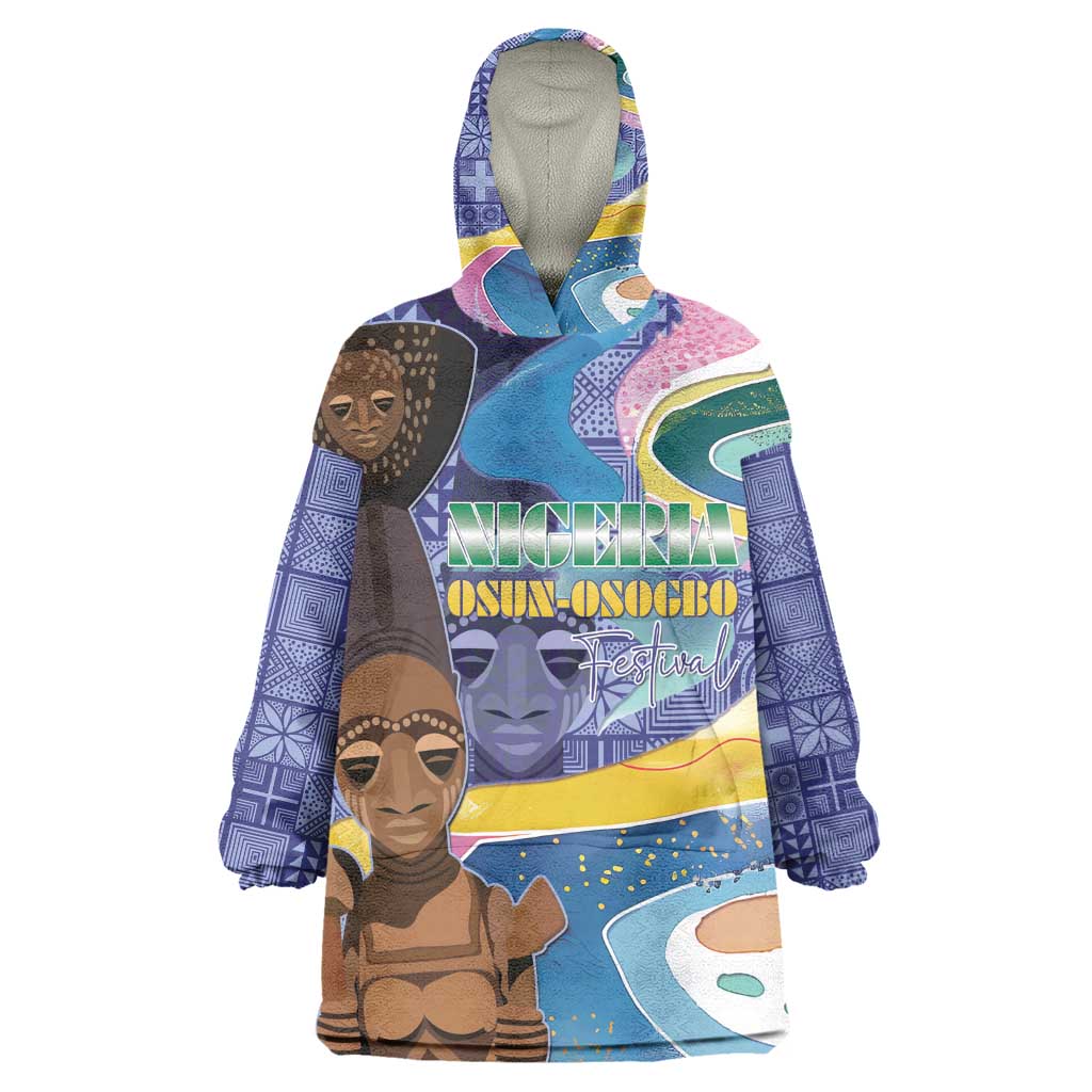 Nigeria Osun-Osogbo Festival Kid Wearable Blanket Hoodie Oshun God - Yoruba Pattern - African Pride