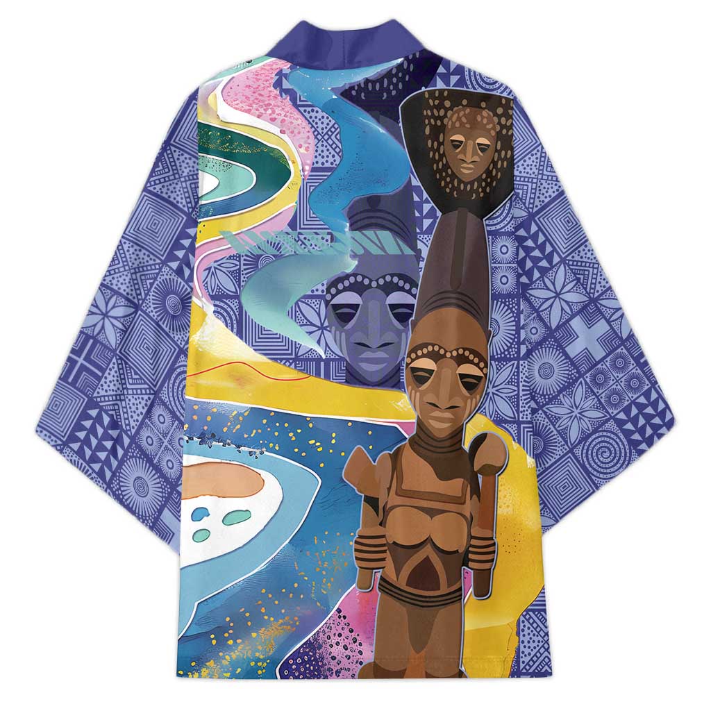 Nigeria Osun-Osogbo Festival Kimono Oshun God - Yoruba Pattern