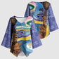Nigeria Osun-Osogbo Festival Kimono Sleeve Blouse Oshun God - Yoruba Pattern