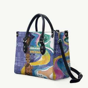 Nigeria Osun-Osogbo Festival Leather Bag Oshun God - Yoruba Pattern