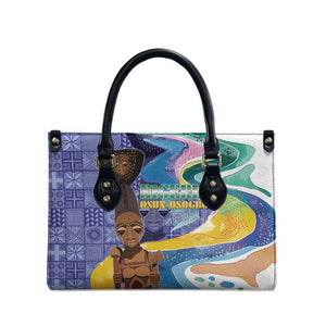 Nigeria Osun-Osogbo Festival Leather Bag Oshun God - Yoruba Pattern