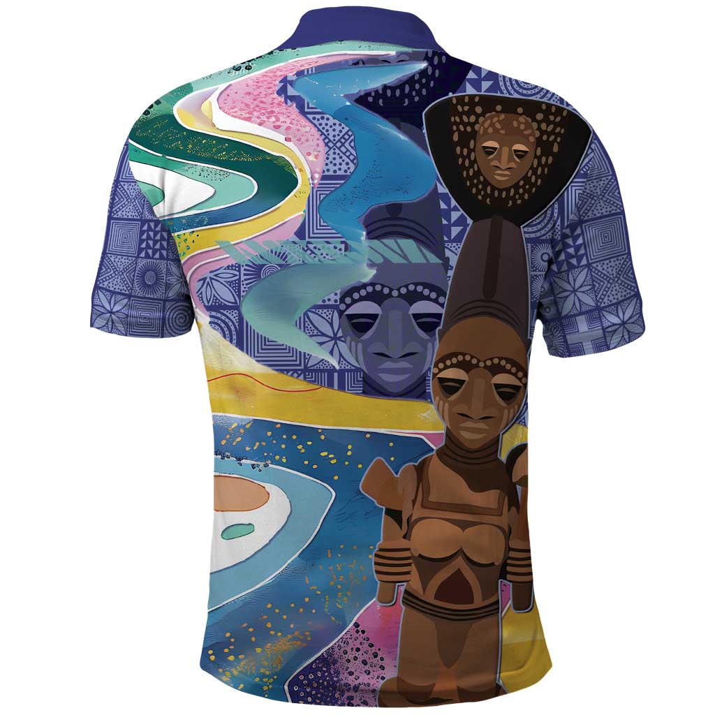 Nigeria Osun-Osogbo Festival Polo Shirt Oshun God - Yoruba Pattern - African Pride