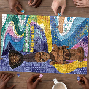 Nigeria Osun-Osogbo Festival Puzzle Oshun God - Yoruba Pattern