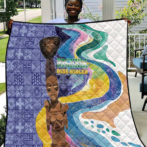Nigeria Osun-Osogbo Festival Quilt Oshun God - Yoruba Pattern - African Pride