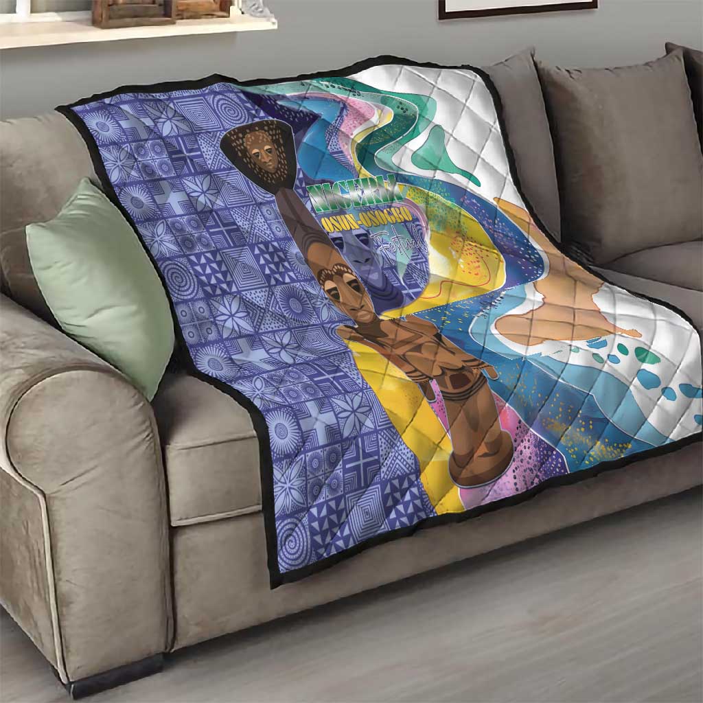 Nigeria Osun-Osogbo Festival Quilt Oshun God - Yoruba Pattern - African Pride