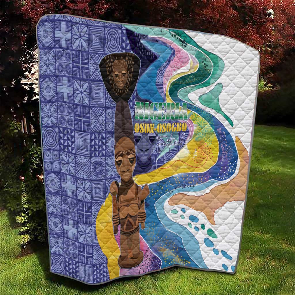 Nigeria Osun-Osogbo Festival Quilt Oshun God - Yoruba Pattern - African Pride