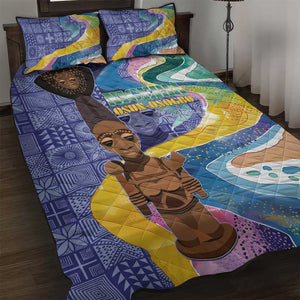 Nigeria Osun-Osogbo Festival Quilt Bed Set Oshun God - Yoruba Pattern - African Pride