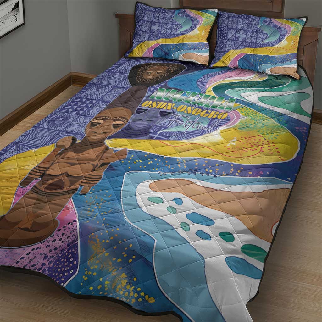 Nigeria Osun-Osogbo Festival Quilt Bed Set Oshun God - Yoruba Pattern - African Pride