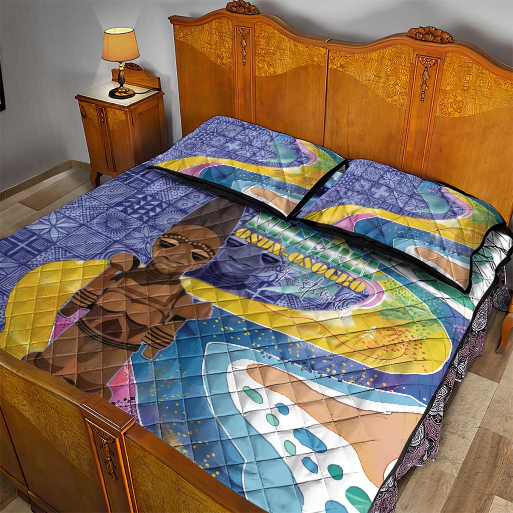 Nigeria Osun-Osogbo Festival Quilt Bed Set Oshun God - Yoruba Pattern - African Pride