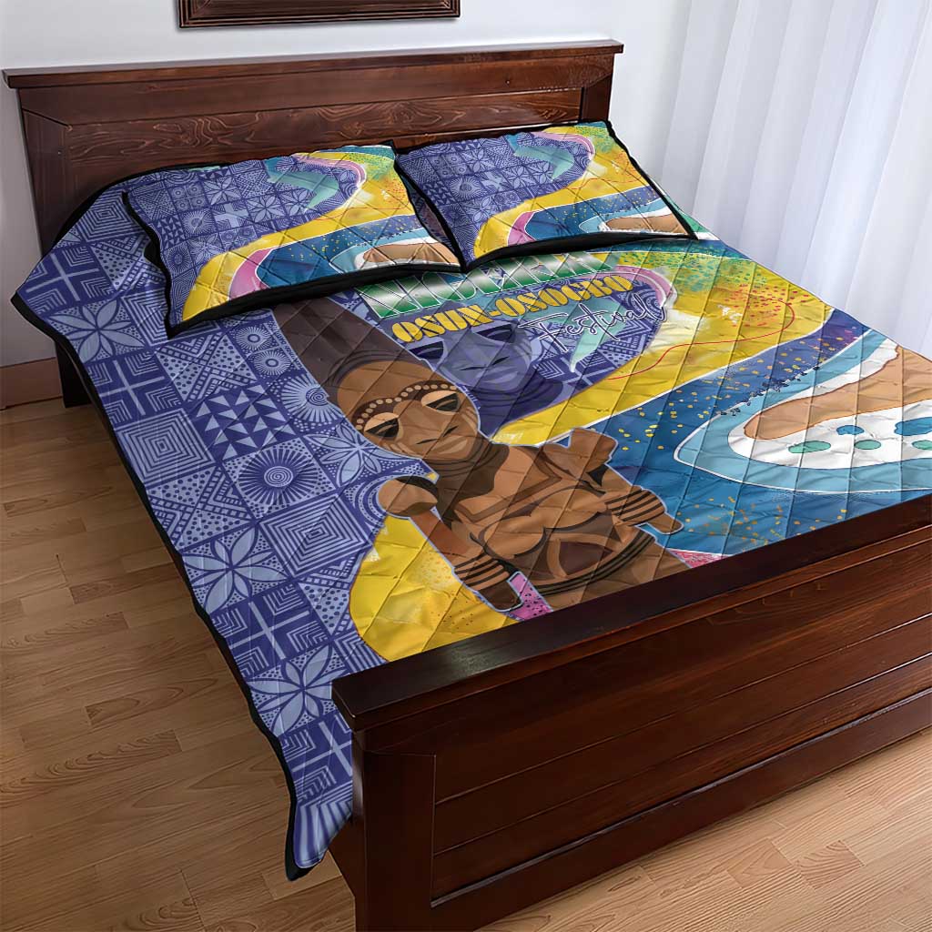Nigeria Osun-Osogbo Festival Quilt Bed Set Oshun God - Yoruba Pattern - African Pride