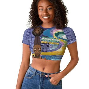 Nigeria Osun-Osogbo Festival Raglan Cropped T shirt Oshun God - Yoruba Pattern - African Pride