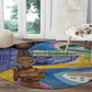 Nigeria Osun-Osogbo Festival Round Carpet Oshun God - Yoruba Pattern - African Pride