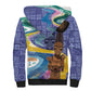 Nigeria Osun-Osogbo Festival Sherpa Hoodie Oshun God - Yoruba Pattern - African Pride