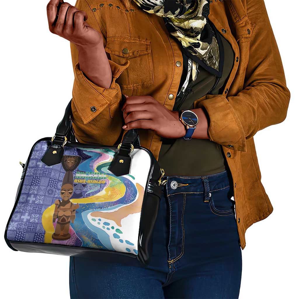 Nigeria Osun-Osogbo Festival Shoulder Handbag Oshun God - Yoruba Pattern - African Pride
