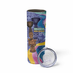 Nigeria Osun-Osogbo Festival Skinny Tumbler Oshun God - Yoruba Pattern - African Pride