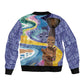 Nigeria Osun-Osogbo Festival Sleeve Zip Bomber Jacket Oshun God - Yoruba Pattern - African Pride