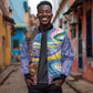 Nigeria Osun-Osogbo Festival Sleeve Zip Bomber Jacket Oshun God - Yoruba Pattern - African Pride