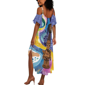 Nigeria Osun-Osogbo Festival Summer Maxi Dress Oshun God - Yoruba Pattern - African Pride