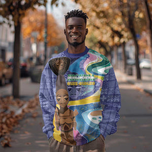 Nigeria Osun-Osogbo Festival Sweatshirt Oshun God - Yoruba Pattern - African Pride