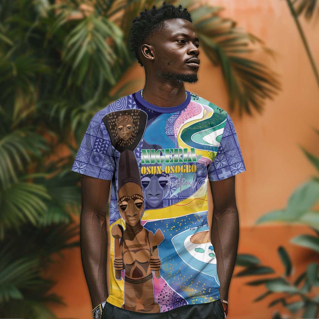 Nigeria Osun-Osogbo Festival T shirt Oshun God - Yoruba Pattern - African Pride