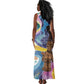 Nigeria Osun-Osogbo Festival Tank Maxi Dress Oshun God - Yoruba Pattern - African Pride