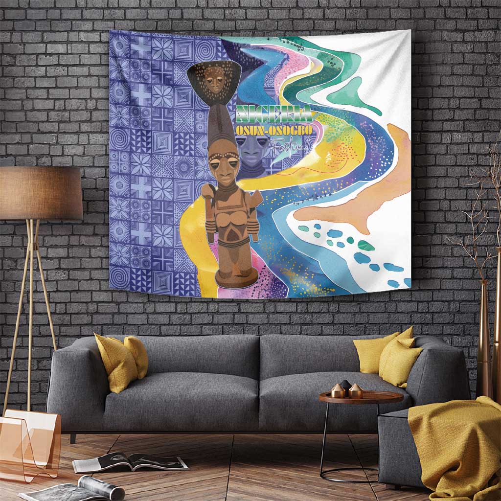Nigeria Osun-Osogbo Festival Tapestry Oshun God - Yoruba Pattern - African Pride