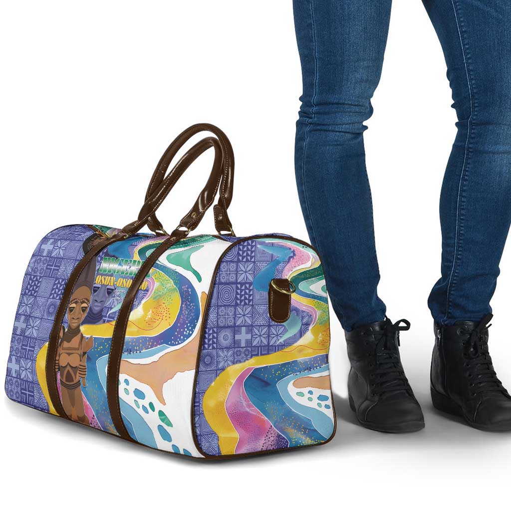 Nigeria Osun-Osogbo Festival Travel Bag Oshun God - Yoruba Pattern