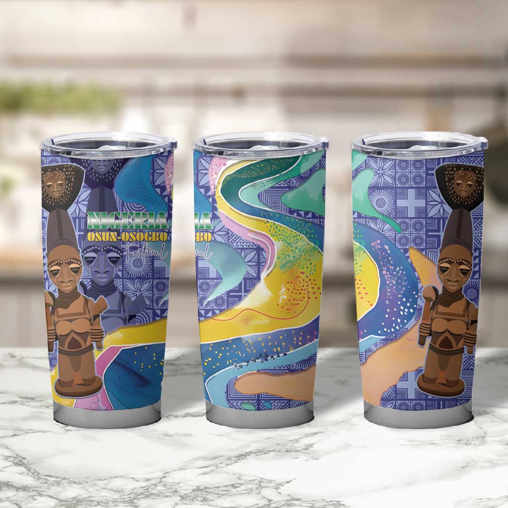 Nigeria Osun-Osogbo Festival Tumbler Cup Oshun God - Yoruba Pattern - African Pride