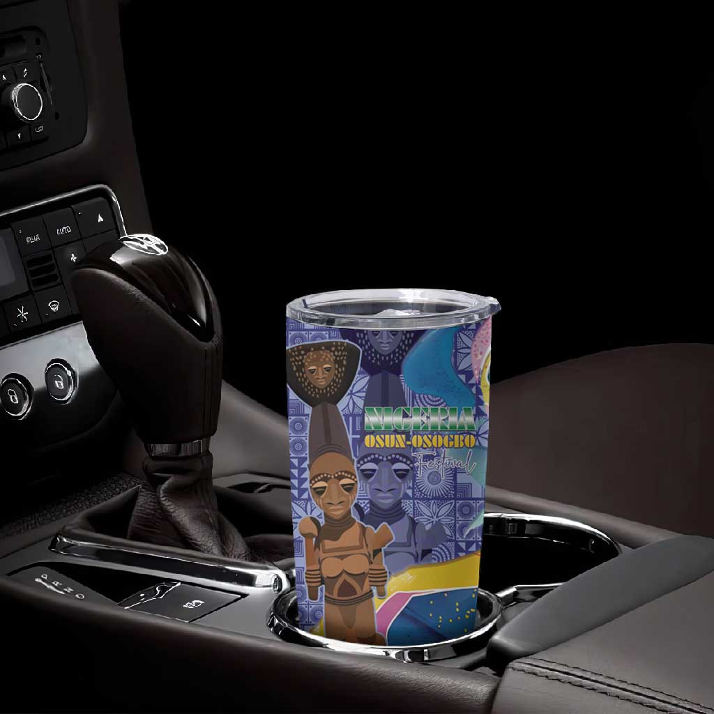 Nigeria Osun-Osogbo Festival Tumbler Cup Oshun God - Yoruba Pattern - African Pride
