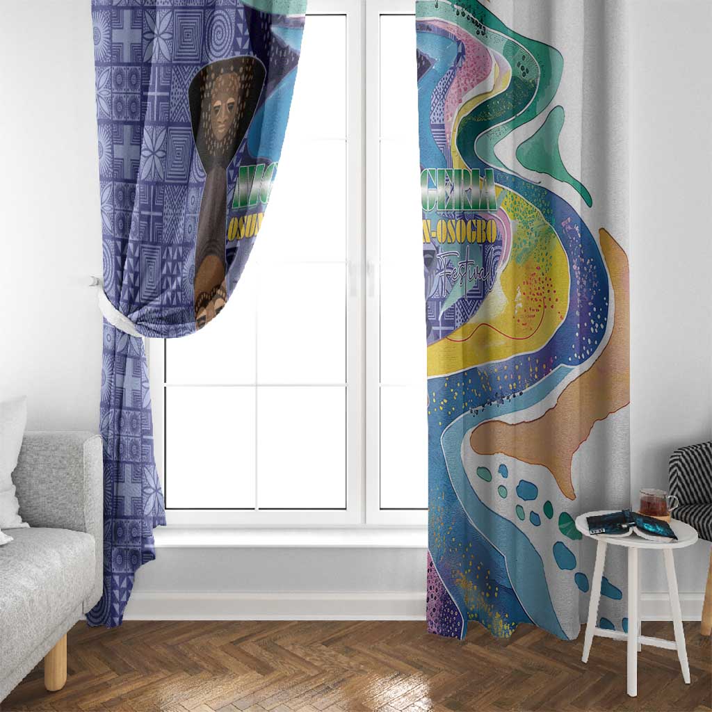 Nigeria Osun-Osogbo Festival Window Curtain Oshun God - Yoruba Pattern - African Pride