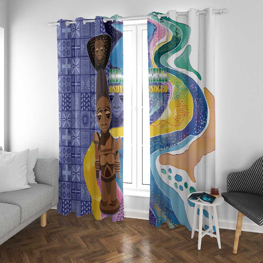 Nigeria Osun-Osogbo Festival Window Curtain Oshun God - Yoruba Pattern - African Pride