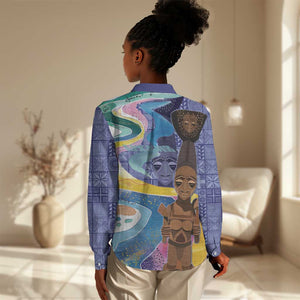 Nigeria Osun-Osogbo Festival Women Casual Shirt Oshun God - Yoruba Pattern - African Pride