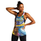 Nigeria Osun-Osogbo Festival Women Racerback Tank Oshun God - Yoruba Pattern - African Pride