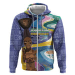 Nigeria Osun-Osogbo Festival Zip Hoodie Oshun God - Yoruba Pattern - African Pride