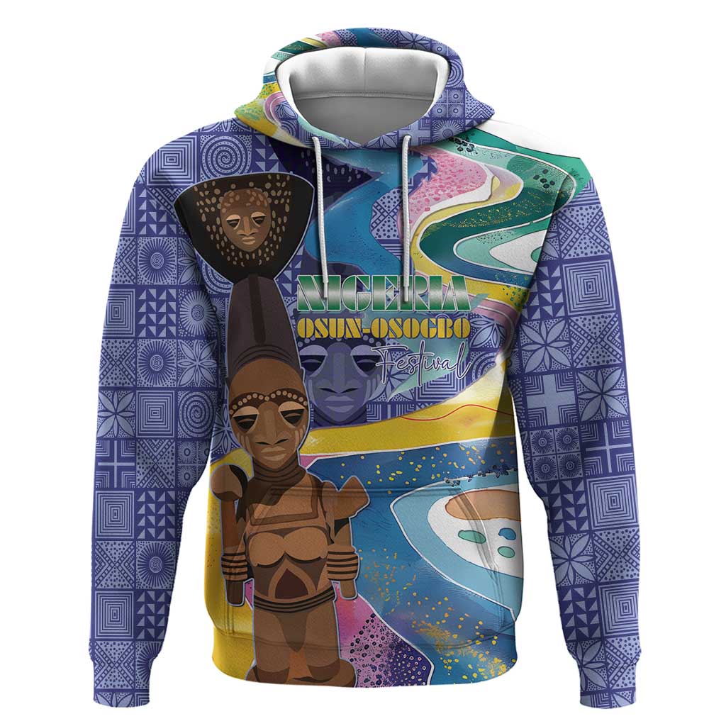 Nigeria Osun-Osogbo Festival Zip Hoodie Oshun God - Yoruba Pattern - African Pride