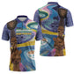 Nigeria Osun-Osogbo Festival Zipper Polo Shirt Oshun God - Yoruba Pattern
