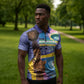Nigeria Osun-Osogbo Festival Zipper Polo Shirt Oshun God - Yoruba Pattern
