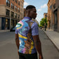 Nigeria Osun-Osogbo Festival Zipper Polo Shirt Oshun God - Yoruba Pattern