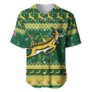 South Africa Christmas Rugby Baseball Jersey Springboks Geseende Kersfees