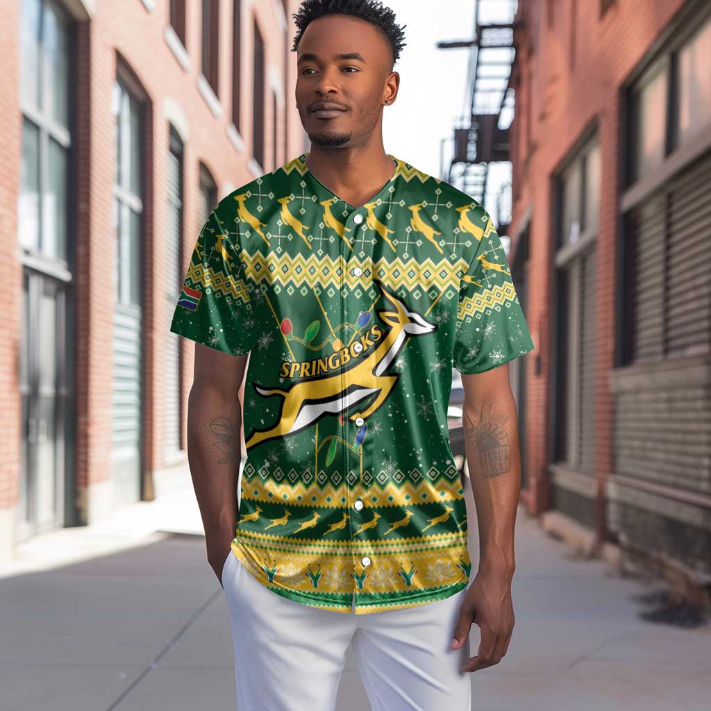 South Africa Christmas Rugby Baseball Jersey Springboks Geseende Kersfees