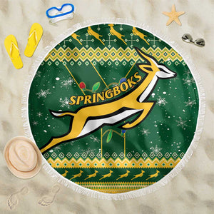 South Africa Christmas Rugby Beach Blanket Springboks Geseende Kersfees