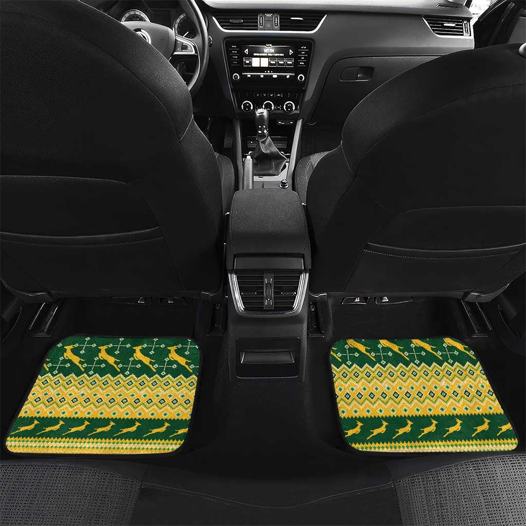 South Africa Christmas Rugby Car Mats Springboks Geseende Kersfees