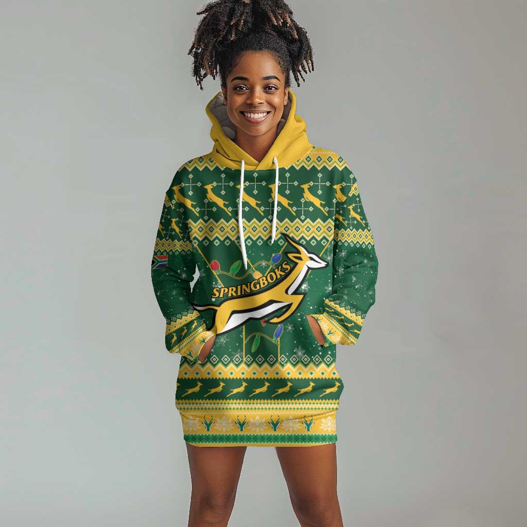 South Africa Christmas Rugby Hoodie Dress Springboks Geseende Kersfees ...