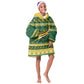 South Africa Christmas Rugby Kid Wearable Blanket Hoodie Springboks Geseende Kersfees