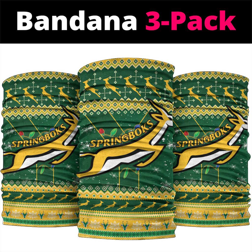 South Africa Christmas Rugby Neck Gaiter Springboks Geseende Kersfees LT15
