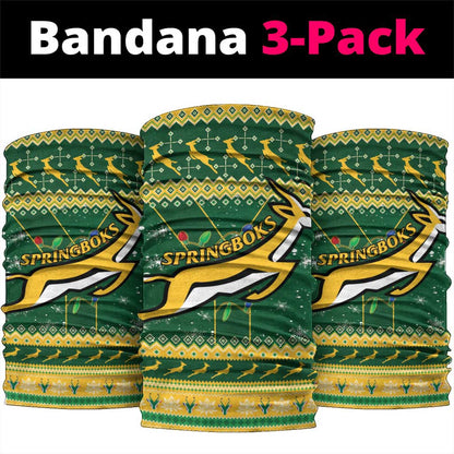 South Africa Christmas Rugby Neck Gaiter Springboks Geseende Kersfees LT15