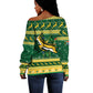 South Africa Christmas Rugby Off Shoulder Sweater Springboks Geseende Kersfees