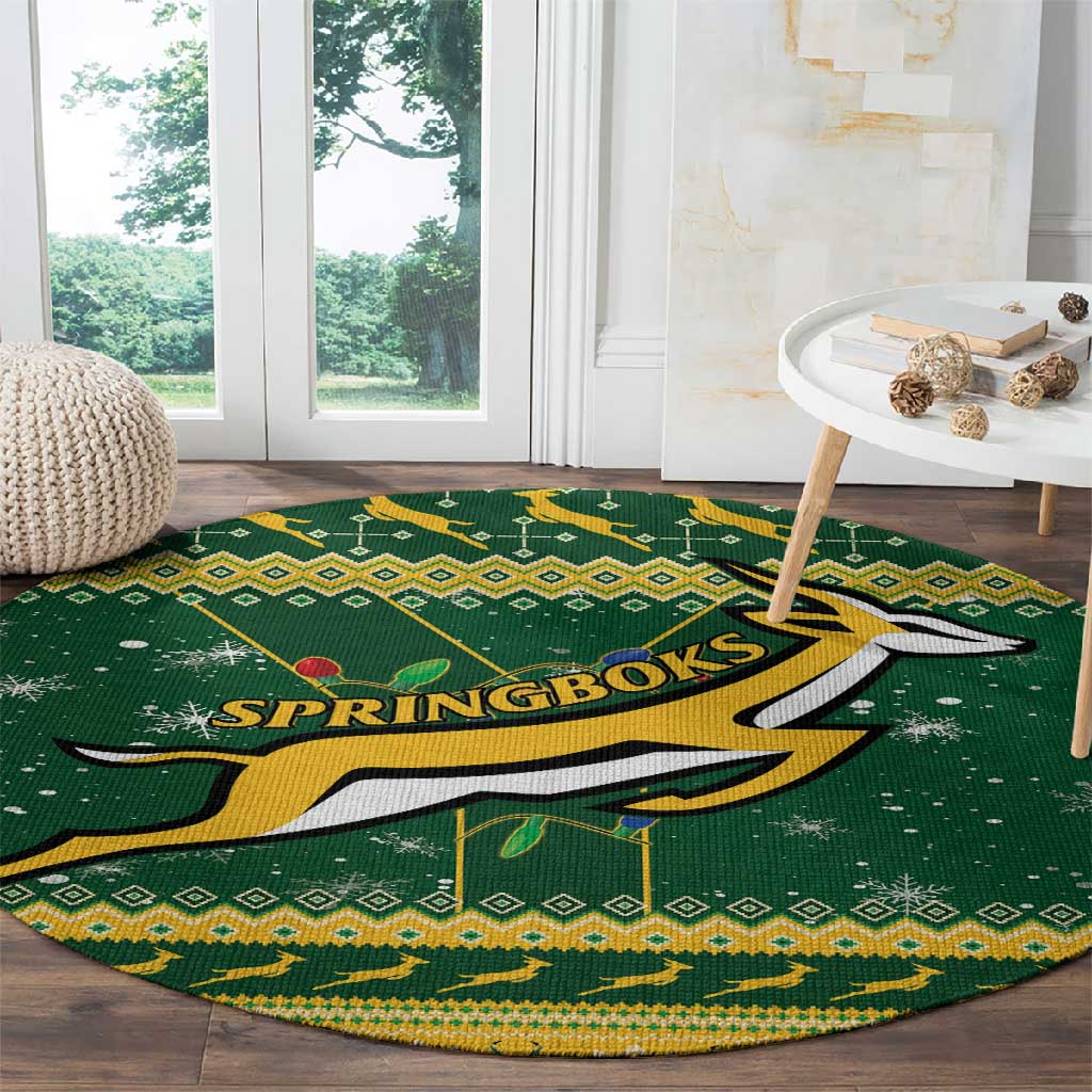 South Africa Christmas Rugby Round Carpet Springboks Geseende Kersfees
